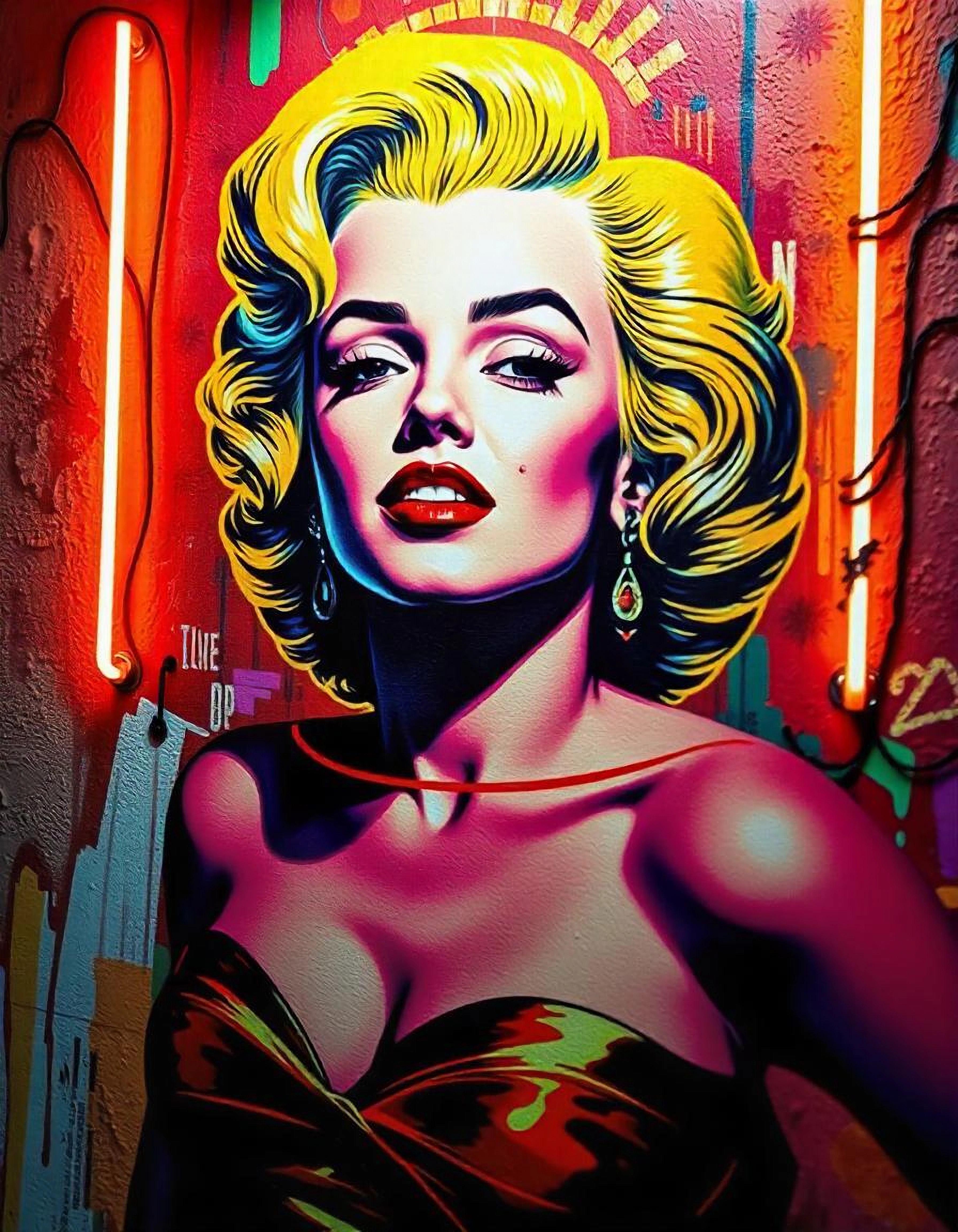 Neon Glamour: Hollywood Icon